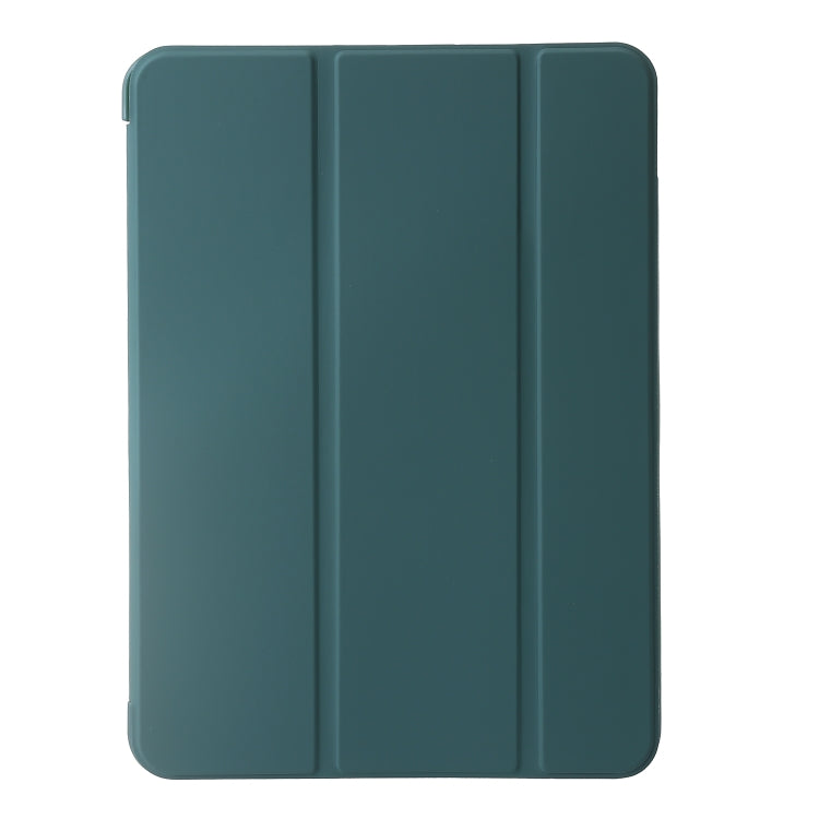 For iPad Pro 13 2024 Three-fold Holder Flip Tablet Leather Case(Dark Green) - iPad Pro 13 2024 Cases by PMC TechLife | Online Shopping South Africa | PMC TechLife | Buy Now Pay Later Mobicred