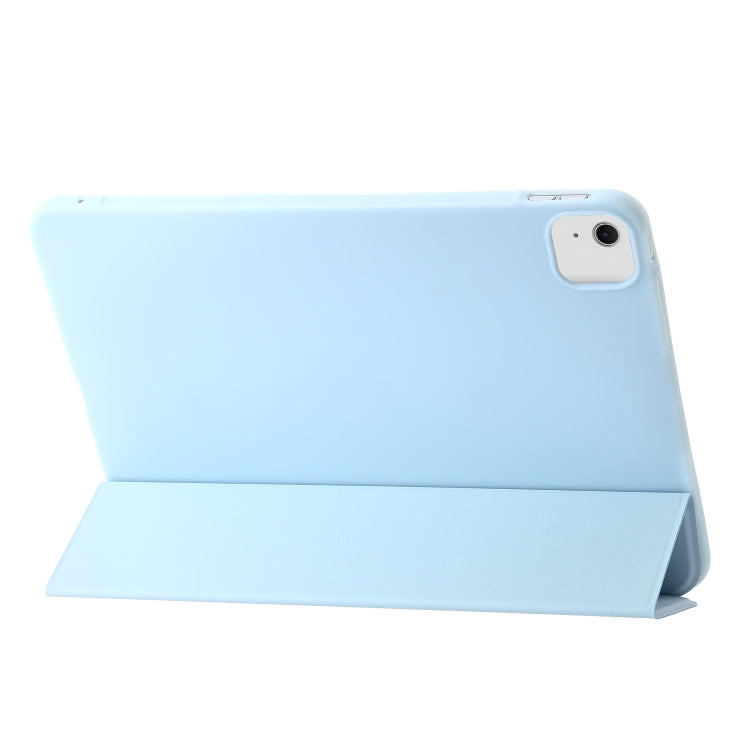 For iPad Air 13 2025 / 2024 Three-fold Holder Flip Tablet Leather Case(Sky Blue) - iPad Air 13 2025 / 2024 Cases by PMC TechLife | Online Shopping South Africa | PMC TechLife | Buy Now Pay Later Mobicred