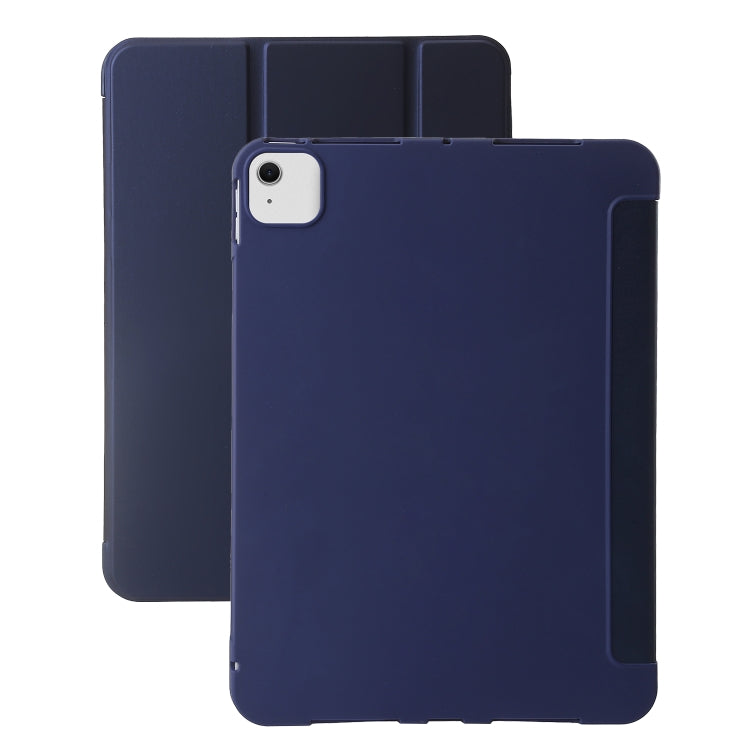 For iPad Air 13 2025 / 2024 Three-fold Holder Flip Tablet Leather Case(Dark Blue) - iPad Air 13 2025 / 2024 Cases by PMC TechLife | Online Shopping South Africa | PMC TechLife | Buy Now Pay Later Mobicred