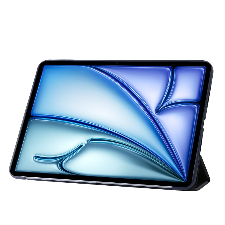 For iPad Air 13 2025 / 2024 Three-fold Holder Flip Tablet Leather Case(Dark Blue) - iPad Air 13 2025 / 2024 Cases by PMC TechLife | Online Shopping South Africa | PMC TechLife | Buy Now Pay Later Mobicred