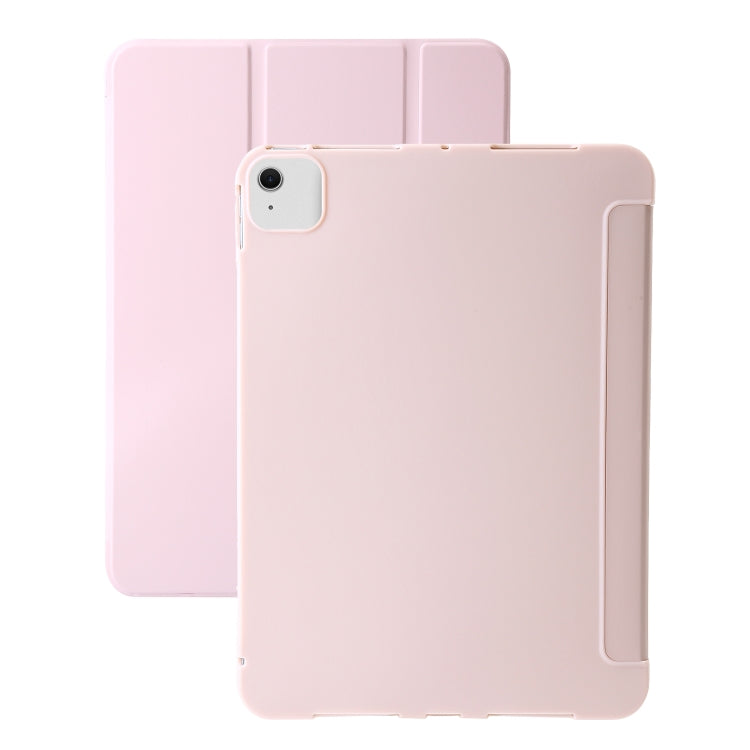 For iPad Air 13 2024 Three-fold Holder Flip Tablet Leather Case(Light Pink) - iPad Air 13 2024 Cases by PMC TechLife | Online Shopping South Africa | PMC TechLife | Buy Now Pay Later Mobicred