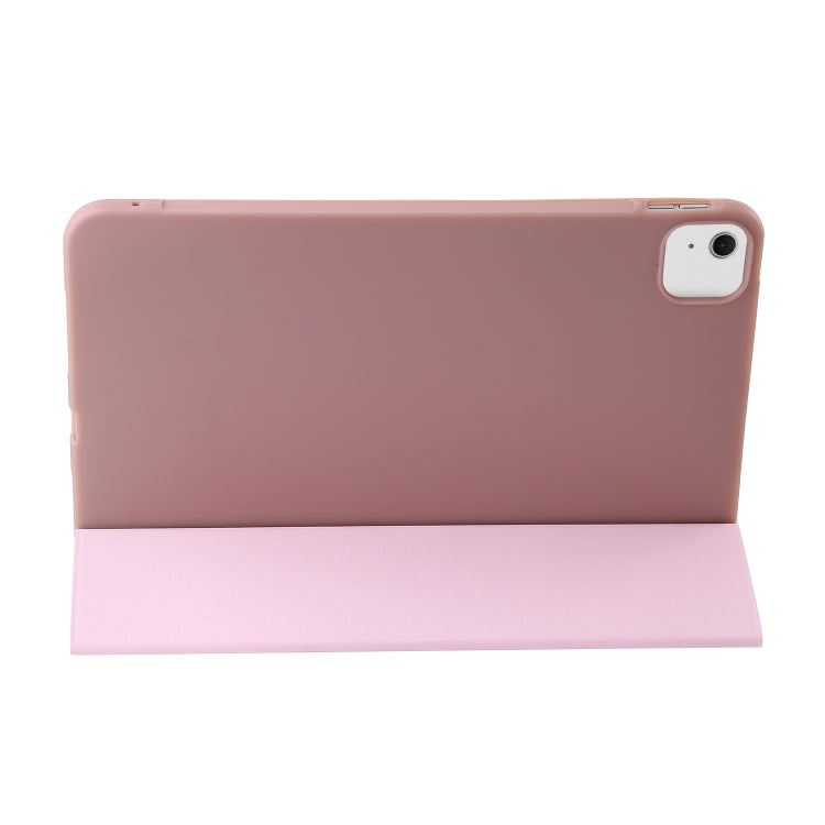 For iPad Air 11 2025 / 2024 Three-fold Holder Flip Tablet Leather Case(Rose Gold) - iPad Air 11 2025 / 2024 Cases by PMC TechLife | Online Shopping South Africa | PMC TechLife | Buy Now Pay Later Mobicred