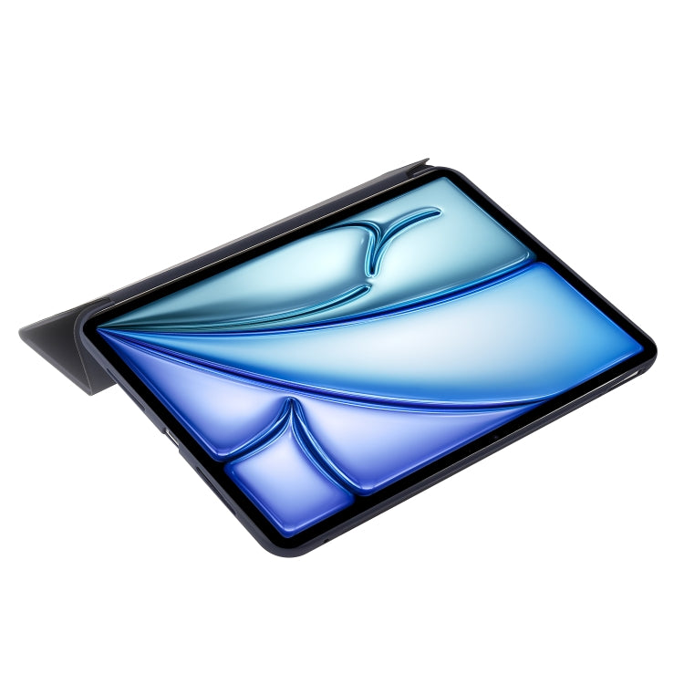 For iPad Air 11 2024 Three-fold Holder Flip Tablet Leather Case(Dark Blue) - iPad Air 11 2024 Cases by PMC TechLife | Online Shopping South Africa | PMC TechLife | Buy Now Pay Later Mobicred