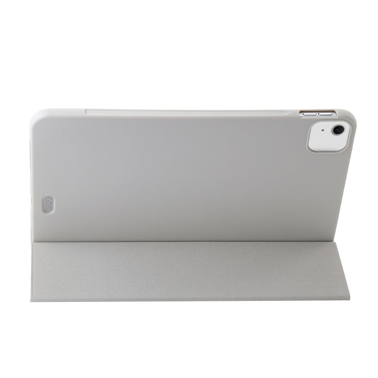 For iPad Air 11 2025 / 2024 Three-fold Holder Flip Tablet Leather Case(Grey) - iPad Air 11 2025 / 2024 Cases by PMC TechLife | Online Shopping South Africa | PMC TechLife | Buy Now Pay Later Mobicred