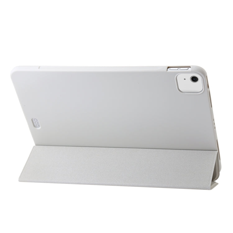 For iPad Air 11 2025 / 2024 Three-fold Holder Flip Tablet Leather Case(Grey) - iPad Air 11 2025 / 2024 Cases by PMC TechLife | Online Shopping South Africa | PMC TechLife | Buy Now Pay Later Mobicred