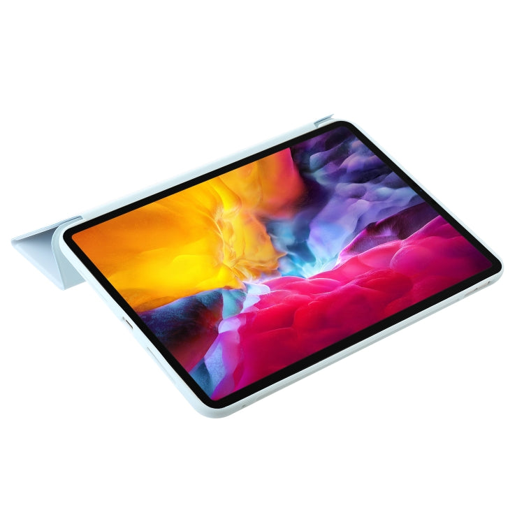 For iPad Pro 11 2024 Three-fold Holder Flip Tablet Leather Case(Sky Blue) - iPad Pro 11 2024 Cases by PMC TechLife | Online Shopping South Africa | PMC TechLife | Buy Now Pay Later Mobicred