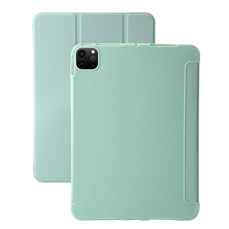 For iPad Pro 11 2024 Three-fold Holder Flip Tablet Leather Case(Mint Green) - iPad Pro 11 2024 Cases by PMC TechLife | Online Shopping South Africa | PMC TechLife | Buy Now Pay Later Mobicred