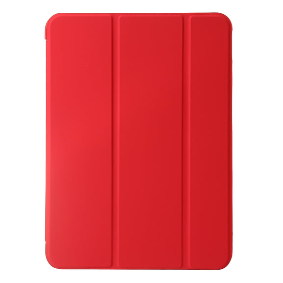 For iPad Pro 11 2024 Three-fold Holder Flip Tablet Leather Case(Red)