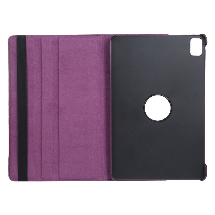 For iPad Pro 13 2024 360 Degree Rotation Litchi Texture Leather Tablet Case with Holder(Purple) - iPad Pro 13 2024 Cases by PMC TechLife | Online Shopping South Africa | PMC TechLife | Buy Now Pay Later Mobicred