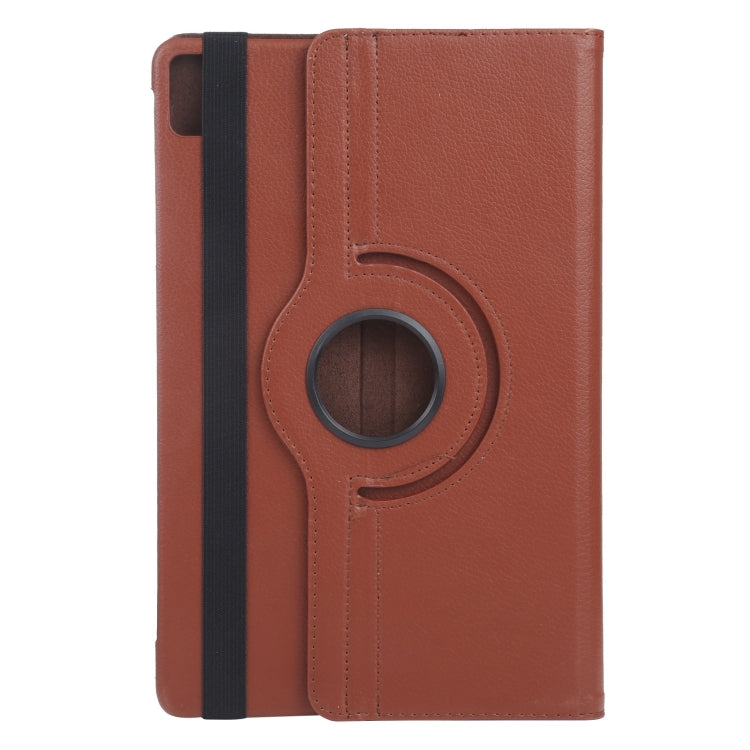 For iPad Pro 13 2024 360 Degree Rotation Litchi Texture Leather Tablet Case with Holder(Brown) - iPad Pro 13 2024 Cases by PMC TechLife | Online Shopping South Africa | PMC TechLife | Buy Now Pay Later Mobicred