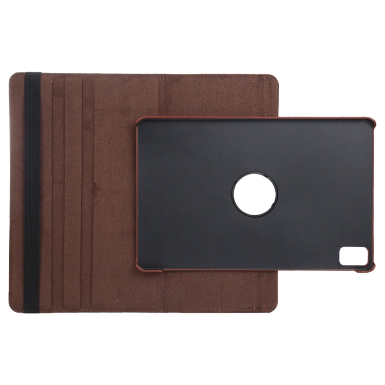 For iPad Pro 13 2024 360 Degree Rotation Litchi Texture Leather Tablet Case with Holder(Brown) - iPad Pro 13 2024 Cases by PMC TechLife | Online Shopping South Africa | PMC TechLife | Buy Now Pay Later Mobicred