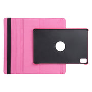 For iPad Pro 13 2024 360 Degree Rotation Litchi Texture Leather Tablet Case with Holder(Rose Red)