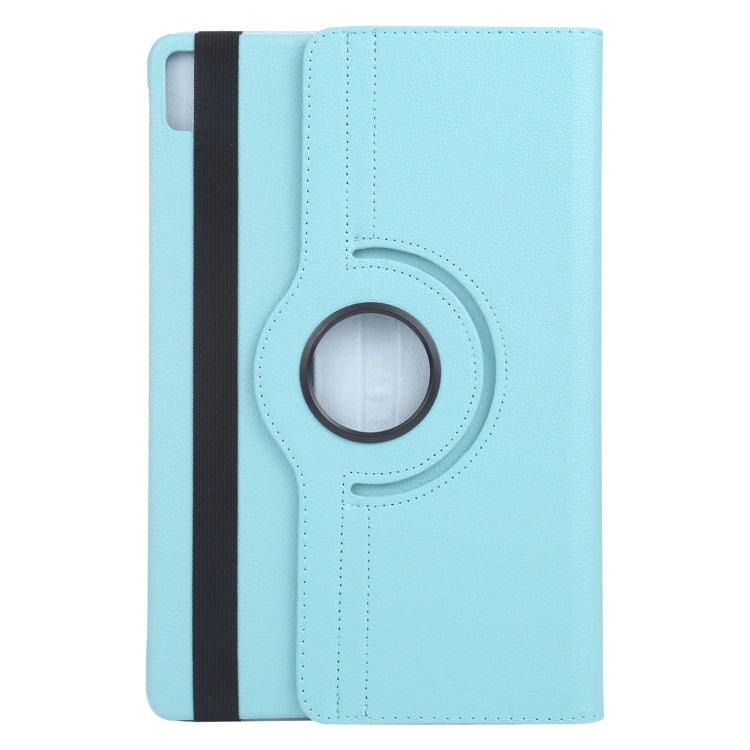 For iPad Air 13 2024 360 Degree Rotation Litchi Texture Leather Tablet Case with Holder(Sky Blue) - iPad Air 13 2024 Cases by PMC TechLife | Online Shopping South Africa | PMC TechLife | Buy Now Pay Later Mobicred