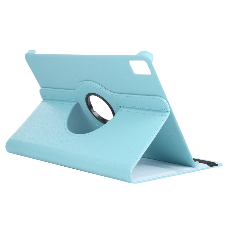 For iPad Air 13 2024 360 Degree Rotation Litchi Texture Leather Tablet Case with Holder(Sky Blue) - iPad Air 13 2024 Cases by PMC TechLife | Online Shopping South Africa | PMC TechLife | Buy Now Pay Later Mobicred
