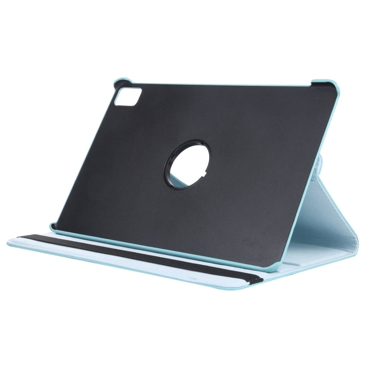For iPad Air 13 2024 360 Degree Rotation Litchi Texture Leather Tablet Case with Holder(Sky Blue)