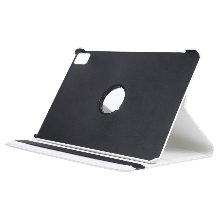 For iPad Air 13 2024 360 Degree Rotation Litchi Texture Leather Tablet Case with Holder(White) - iPad Air 13 2024 Cases by PMC TechLife | Online Shopping South Africa | PMC TechLife | Buy Now Pay Later Mobicred