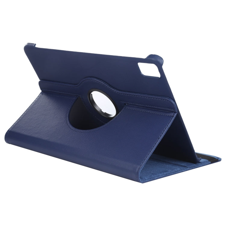 For iPad Air 13 2024 360 Degree Rotation Litchi Texture Leather Tablet Case with Holder(Dark Blue) - iPad Air 13 2024 Cases by PMC TechLife | Online Shopping South Africa | PMC TechLife | Buy Now Pay Later Mobicred