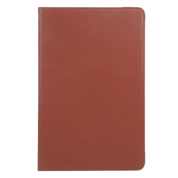 For iPad Air 13 2025 / 2024 360 Degree Rotation Litchi Texture Leather Tablet Case with Holder(Brown)