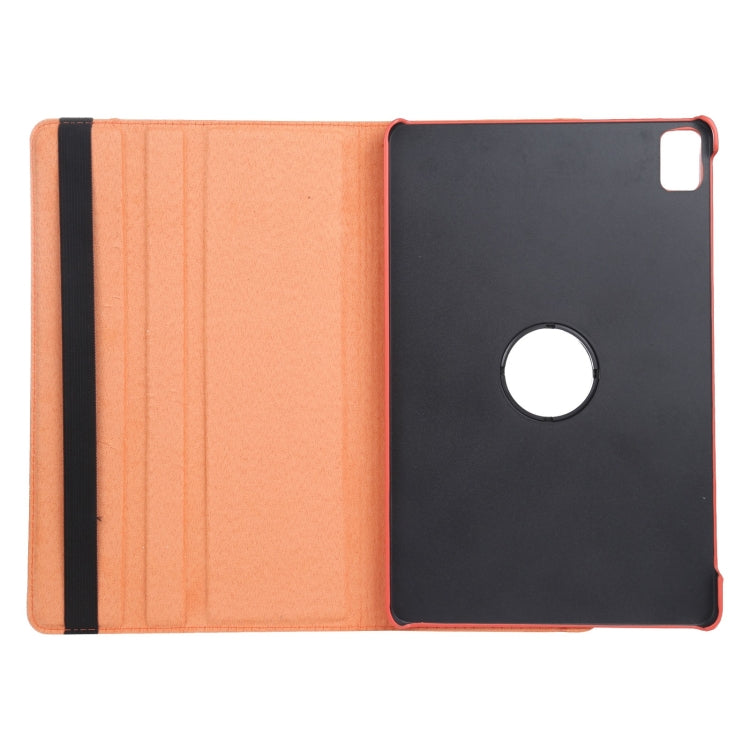 For iPad Air 13 2024 360 Degree Rotation Litchi Texture Leather Tablet Case with Holder(Orange) - iPad Air 13 2024 Cases by PMC TechLife | Online Shopping South Africa | PMC TechLife | Buy Now Pay Later Mobicred