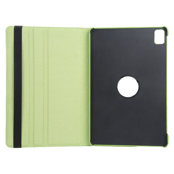 For iPad Air 13 2025 / 2024 360 Degree Rotation Litchi Texture Leather Tablet Case with Holder(Green)