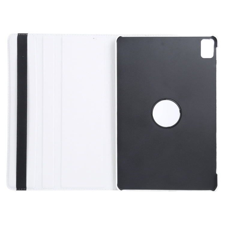 For iPad Air 11 2024 360 Degree Rotation Litchi Texture Leather Tablet Case with Holder(White) - iPad Air 11 2024 Cases by PMC TechLife | Online Shopping South Africa | PMC TechLife | Buy Now Pay Later Mobicred