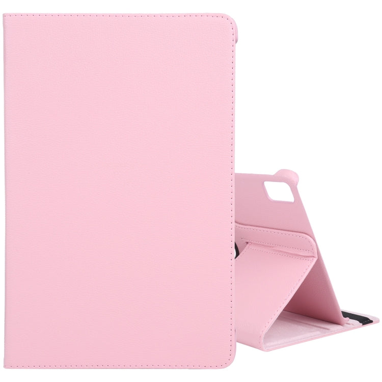 For iPad Air 11 2024 360 Degree Rotation Litchi Texture Leather Tablet Case with Holder(Pink) - iPad Air 11 2024 Cases by PMC TechLife | Online Shopping South Africa | PMC TechLife | Buy Now Pay Later Mobicred