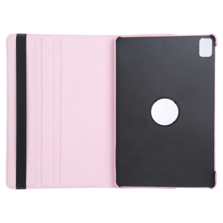 For iPad Air 11 2024 360 Degree Rotation Litchi Texture Leather Tablet Case with Holder(Pink) - iPad Air 11 2024 Cases by PMC TechLife | Online Shopping South Africa | PMC TechLife | Buy Now Pay Later Mobicred