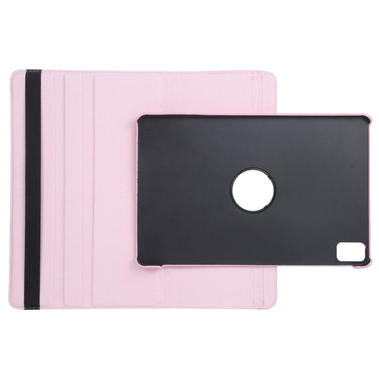 For iPad Air 11 2024 360 Degree Rotation Litchi Texture Leather Tablet Case with Holder(Pink) - iPad Air 11 2024 Cases by PMC TechLife | Online Shopping South Africa | PMC TechLife | Buy Now Pay Later Mobicred