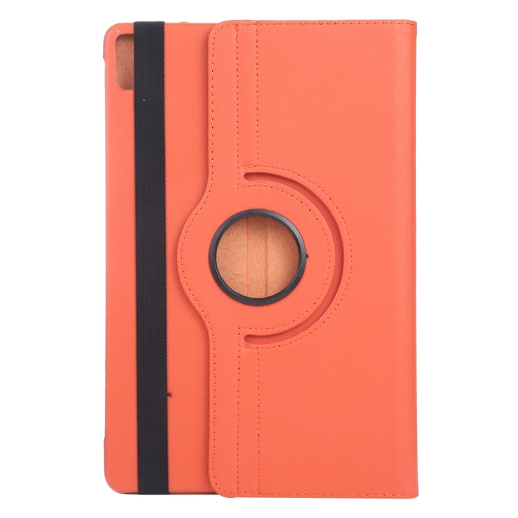 For iPad Air 11 2024 360 Degree Rotation Litchi Texture Leather Tablet Case with Holder(Orange) - iPad Air 11 2024 Cases by PMC TechLife | Online Shopping South Africa | PMC TechLife | Buy Now Pay Later Mobicred
