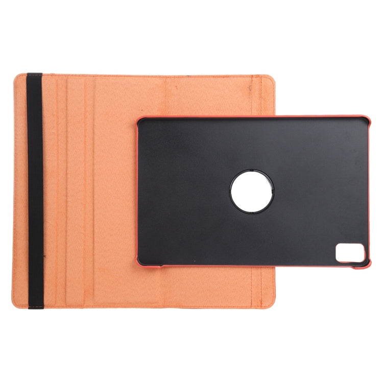For iPad Air 11 2024 360 Degree Rotation Litchi Texture Leather Tablet Case with Holder(Orange) - iPad Air 11 2024 Cases by PMC TechLife | Online Shopping South Africa | PMC TechLife | Buy Now Pay Later Mobicred