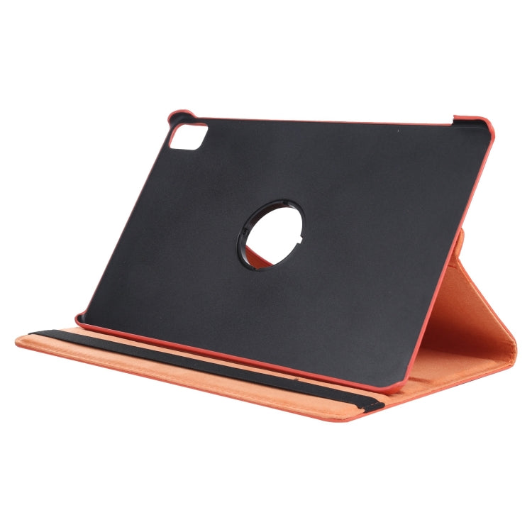 For iPad Air 11 2024 360 Degree Rotation Litchi Texture Leather Tablet Case with Holder(Orange) - iPad Air 11 2024 Cases by PMC TechLife | Online Shopping South Africa | PMC TechLife | Buy Now Pay Later Mobicred