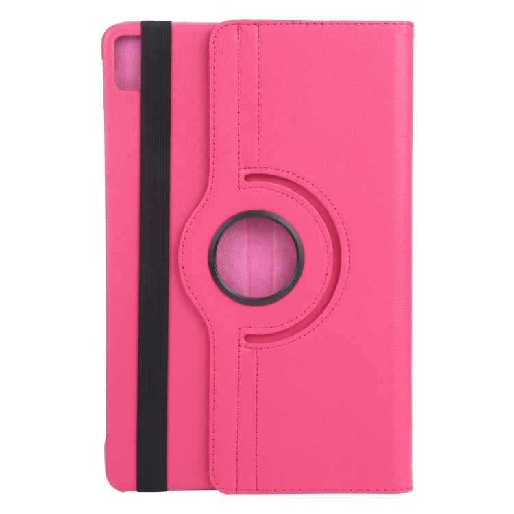 For iPad Air 11 2024 360 Degree Rotation Litchi Texture Leather Tablet Case with Holder(Rose Red) - iPad Air 11 2024 Cases by PMC TechLife | Online Shopping South Africa | PMC TechLife | Buy Now Pay Later Mobicred