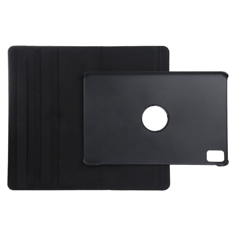 For iPad Air 11 2025 / 2024 360 Degree Rotation Litchi Texture Leather Tablet Case with Holder(Black) - More iPad Cases by PMC TechLife | Online Shopping South Africa | PMC TechLife | Buy Now Pay Later Mobicred