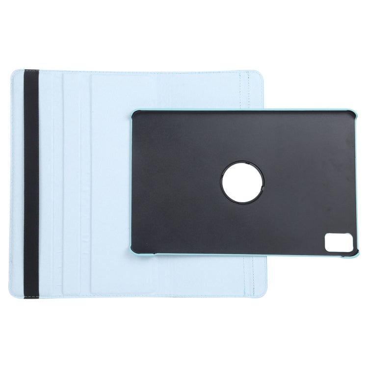 For iPad Pro 11 2024 360 Degree Rotation Litchi Texture Leather Tablet Case with Holder(Sky Blue) - iPad Pro 11 2024 Cases by PMC TechLife | Online Shopping South Africa | PMC TechLife | Buy Now Pay Later Mobicred