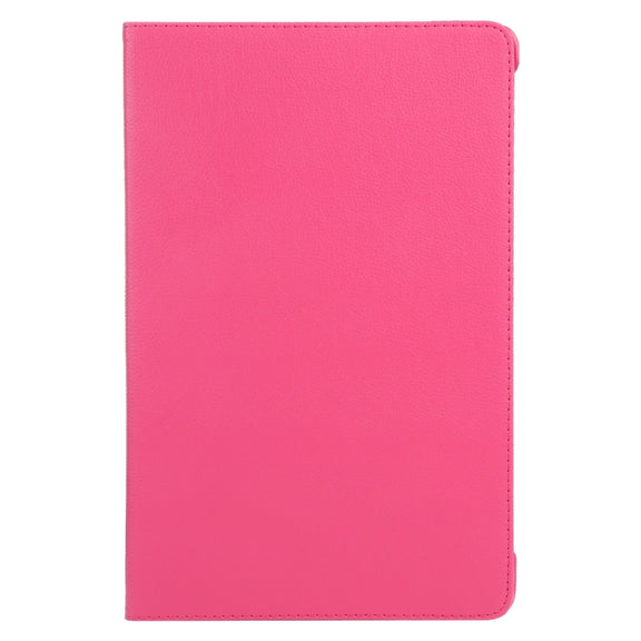 For iPad Pro 11 2024 360 Degree Rotation Litchi Texture Leather Tablet Case with Holder(Rose Red)