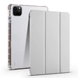 For iPad Pro 13 2024 3-fold Clear TPU Smart Leather Tablet Case with Pen Slot(Space Gray) - iPad Pro 13 2024 Cases by PMC TechLife | Online Shopping South Africa | PMC TechLife | Buy Now Pay Later Mobicred