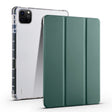 For iPad Pro 11 2024 3-fold Clear TPU Smart Leather Tablet Case with Pen Slot(Dark Green) - iPad Pro 11 2024 Cases by PMC TechLife | Online Shopping South Africa | PMC TechLife | Buy Now Pay Later Mobicred