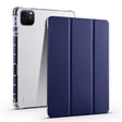 For iPad Air 11 2024 3-fold Clear TPU Smart Leather Tablet Case with Pen Slot(Dark Blue) - iPad Air 11 2024 Cases by PMC TechLife | Online Shopping South Africa | PMC TechLife | Buy Now Pay Later Mobicred