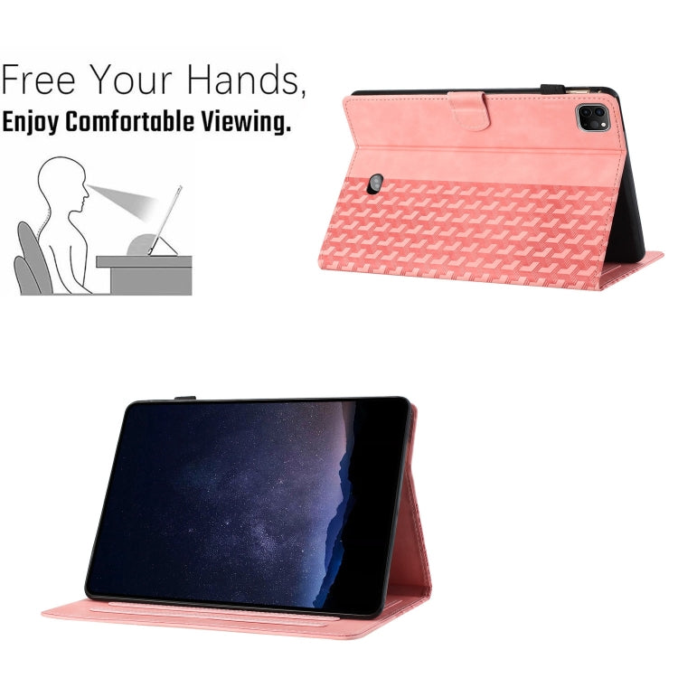 For iPad Pro 11 2024 Building Blocks Embossed Leather Smart Tablet Case(Pink) - iPad Pro 11 2024 Cases by PMC TechLife | Online Shopping South Africa | PMC TechLife | Buy Now Pay Later Mobicred