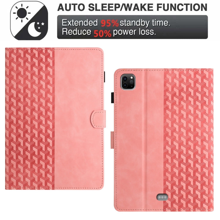 For iPad Pro 11 2024 Building Blocks Embossed Leather Smart Tablet Case(Pink) - iPad Pro 11 2024 Cases by PMC TechLife | Online Shopping South Africa | PMC TechLife | Buy Now Pay Later Mobicred