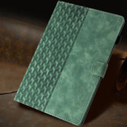 For iPad Pro 11 2024 Building Blocks Embossed Leather Smart Tablet Case(Green)