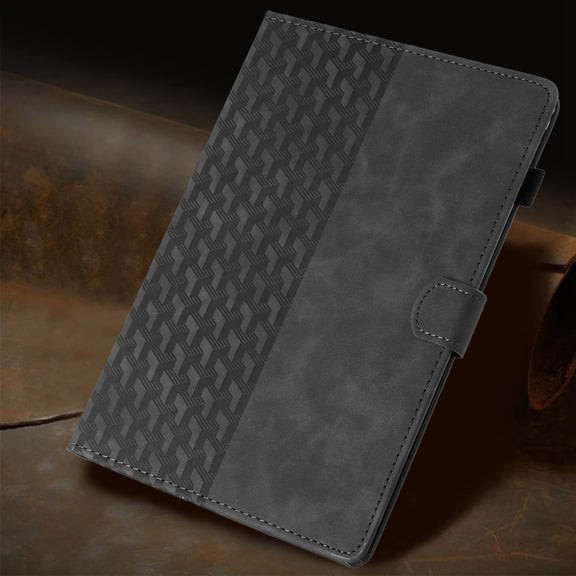 For iPad Pro 11 2024 Building Blocks Embossed Leather Smart Tablet Case(Black)