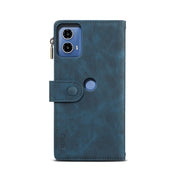 For Motorola Moto G04 / G24 ESEBLE Retro Frosted RFID Leather Phone Case(Dark Green)