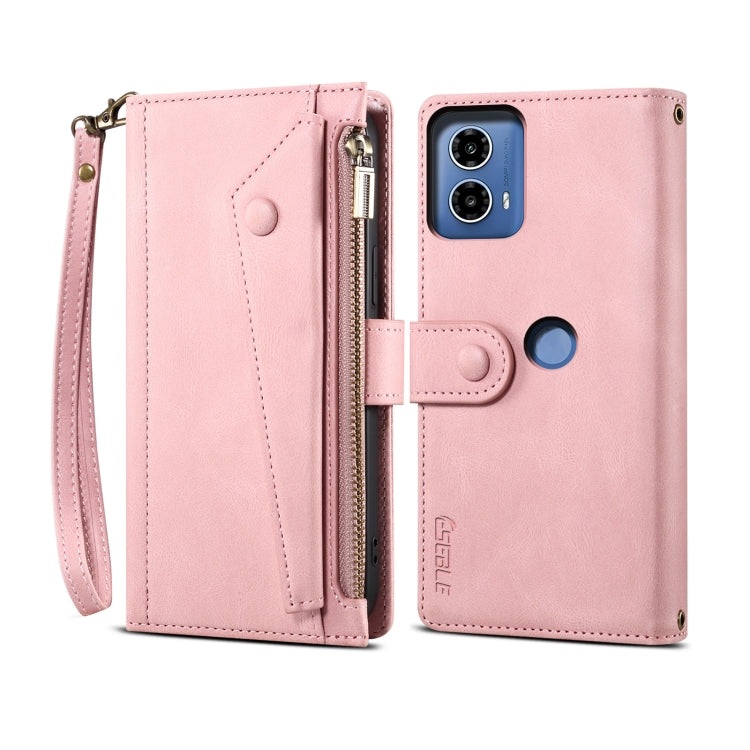 For Motorola Moto G24 Power ESEBLE Retro Frosted RFID Leather Phone Case(Rose Gold) - Motorola Cases by ESEBLE | Online Shopping South Africa | PMC TechLife | Buy Now Pay Later Mobicred