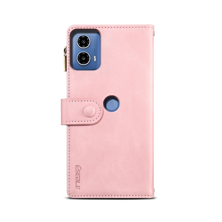 For Motorola Moto G24 Power ESEBLE Retro Frosted RFID Leather Phone Case(Rose Gold)