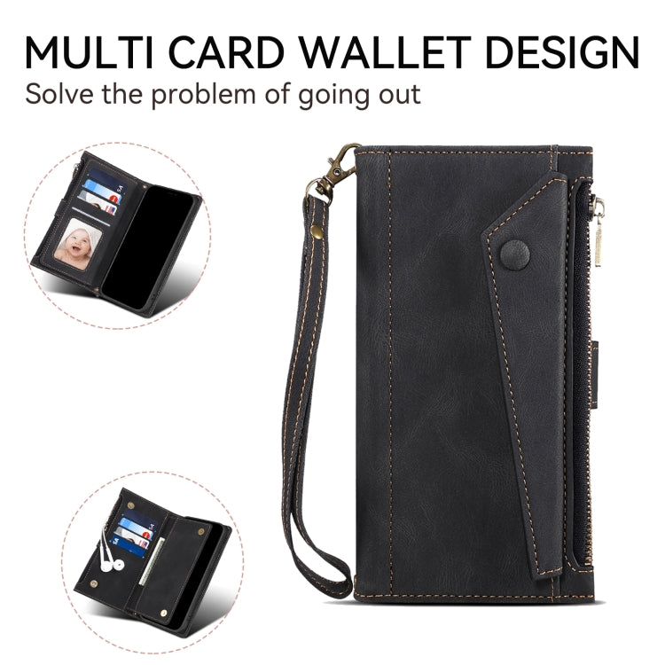 For Motorola Edge 50 Fusion ESEBLE Retro Frosted RFID Leather Phone Case(Black) - Motorola Cases by ESEBLE | Online Shopping South Africa | PMC TechLife | Buy Now Pay Later Mobicred