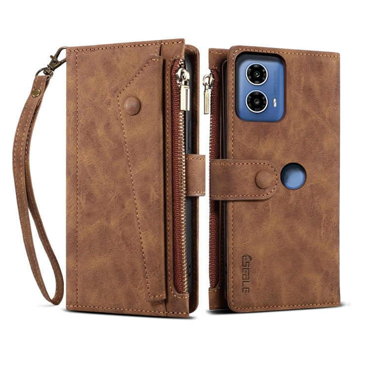 For Motorola Edge 50 Fusion ESEBLE Retro Frosted RFID Leather Phone Case(Brown) - Motorola Cases by ESEBLE | Online Shopping South Africa | PMC TechLife | Buy Now Pay Later Mobicred