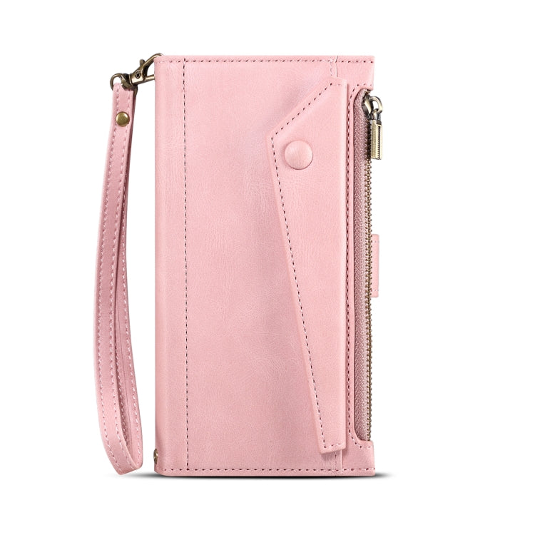 For Motorola Edge 50 Fusion ESEBLE Retro Frosted RFID Leather Phone Case(Rose Gold)