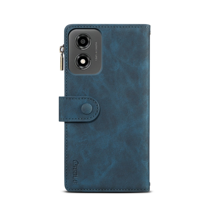 For Motorola Moto E14 ESEBLE Retro Frosted RFID Leather Phone Case(Dark Green)