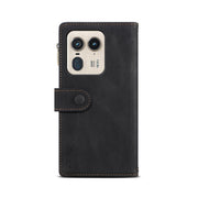 For Motorola Edge 50 Ultra ESEBLE Retro Frosted RFID Leather Phone Case(Black)